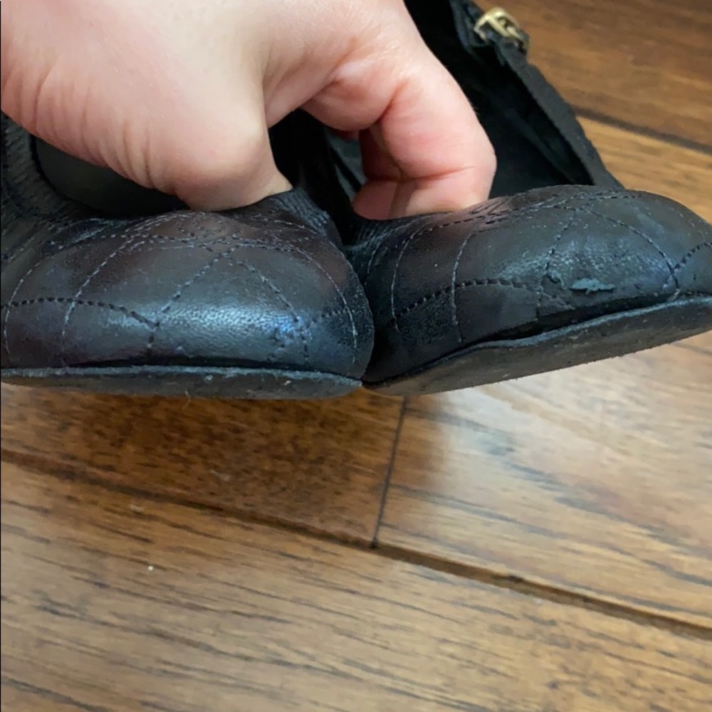 Rare Chanel Scrunched Quilted Black Lambskin Flats - Picture 7 of 7